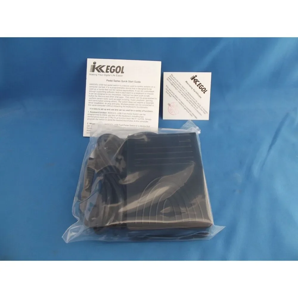 USB Foot Switch Pedal Keyboard Single PC Keyboard Mouse - NEW